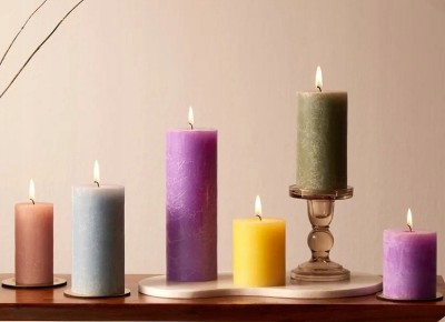 Bolsius Rustic Shine Słoneczny Żółty świeca dekoracyjna 130/68