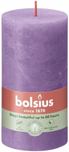 Bolsius Rustic Shine Intensywny Fiolet świeca dekoracyjna 130/68