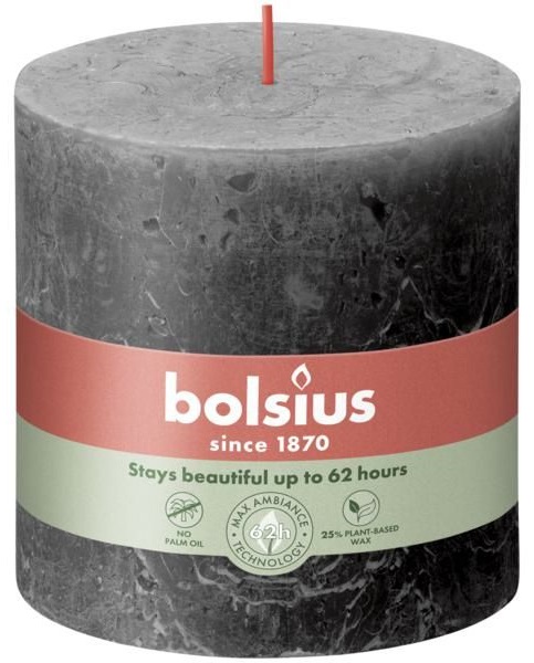 Bolsius Rustic Shine Burzowy Szary świeca dekoracyjna 100/100