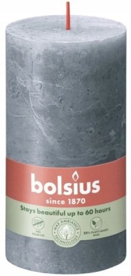Bolsius Rustic Shine Szaroniebieska świeca dekoracyjna 130/68