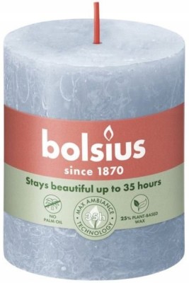 Bolsius Rustic Shine Błękitny Niebieski świeca dekoracyjna 80/86