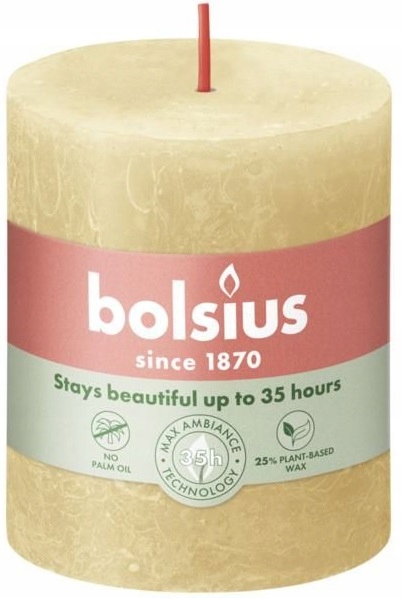 Bolsius Rustic Shine Owsiany Beż świeca dekoracyjna 80/68
