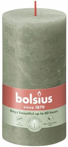 Bolsius Rustic Shine Zielona Oliwka świeca dekoracyjna 130/68