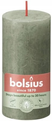 Bolsius Rustic Shine Zielona Oliwka świeca dekoracyjna 100/50