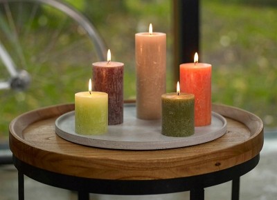 Bolsius Rustic Shine Zielona Oliwka świeca dekoracyjna 100/50