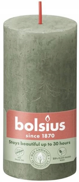 Bolsius Rustic Shine Zielona Oliwka świeca dekoracyjna 100/50