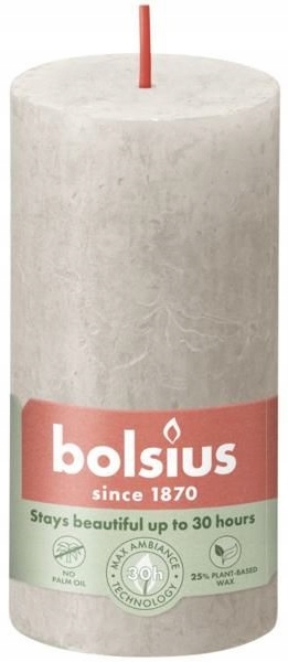 Bolsius Rustic Shine Szary Piasek świeca dekoracyjna 100/50