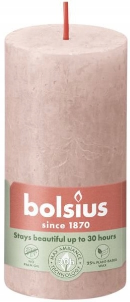 Bolsius Rustic Shine Mglisty Róż świeca dekoracyjna 100/50