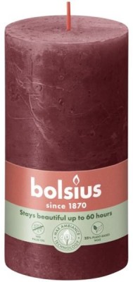 Bolsius Rustic Shine Aksamitna Czerwień świeca dekoracyjna 130/68