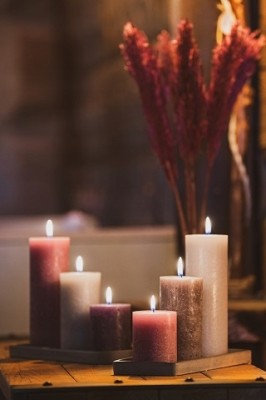 Bolsius Rustic Shimmer Miedziana świeca dekoracyjna 130/68 mm