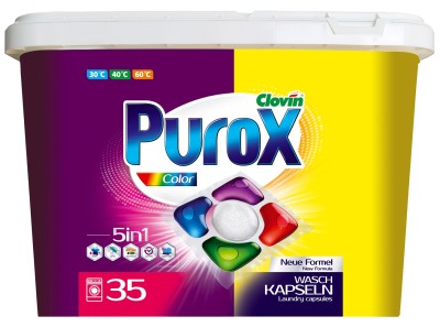 Purox Color kapsułki do prania tkanin kolorowych 35 sztuk