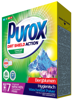 Purox Universal proszek do prania tkanin białych i kolorowych 490g