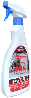 Płyn do czyszczenia i pielęgnacji NAGROBKÓW płyt kamiennych ORO PERFEKT 0,5L