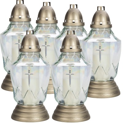 Bispol 5022 bezbarwny znicz szklany 6 sztuk