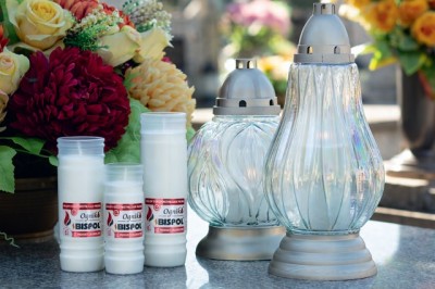 Bispol 5022 bezbarwny znicz szklany 6 sztuk