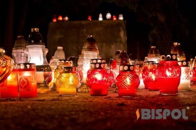 Bispol 3043 Serce Czerwony znicz szklany 10 sztuk