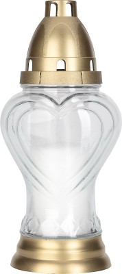 Bispol 3043 Serce Bezbarwny znicz szklany 10 sztuk