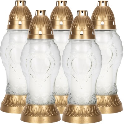 Bispol 4046 bezbarwny znicz szklany 5 sztuk