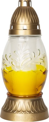 Bispol 3050 znicz szklany w odcieniach bieli i żółci 5 sztuk