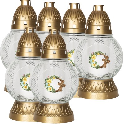 Bispol 3047 bezbarwny znicz szklany 6 sztuk