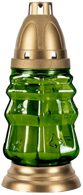 Bispol 0008ch-1 Choinka Zielona mała znicz szklany 12 sztuk