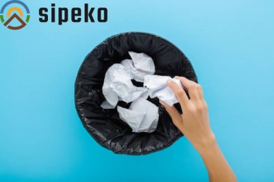 Sipeko worki na śmieci folia LDPE czarne 20mic / 50x60cm / 35 litrów / 25 sztuk