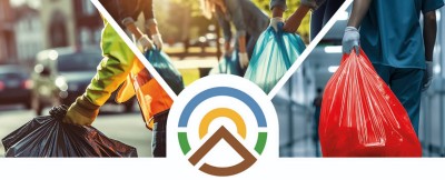 Sipeko worki na śmieci z taśmą ściągającą niebieskie 27mic / 70x105cm / 120 litrów /10 sztuk