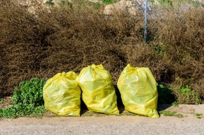 Sipeko worki na śmieci folia LDPE żółte 28mic / 90x110cm / 160 litrów / 10 sztuk