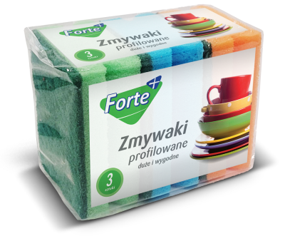 Forte+ zmywaki profilowane 3 sztuki