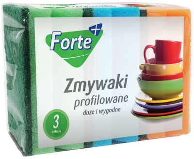 Forte+ zmywaki profilowane 3 sztuki