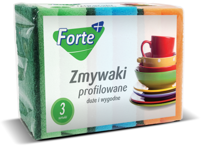 Forte+ zmywaki profilowane 3 sztuki