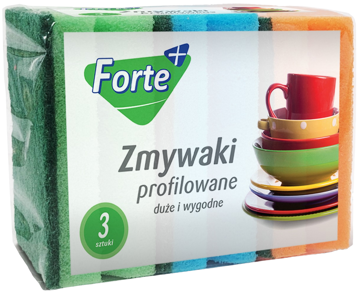 Forte+ zmywaki profilowane 3 sztuki