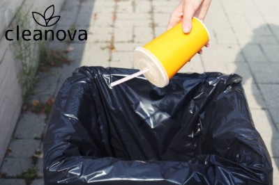 Cleanova worki na śmieci LDPE czarne 120l / 25 sztuk