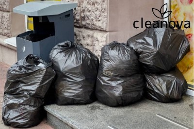 Cleanova worki na śmieci LDPE czarne 240l / 10 sztuk  / 31mic