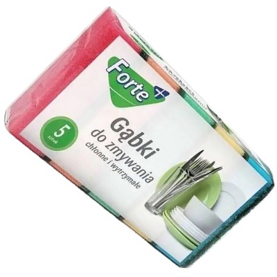 Forte+ gąbki do zmywania 5 sztuk
