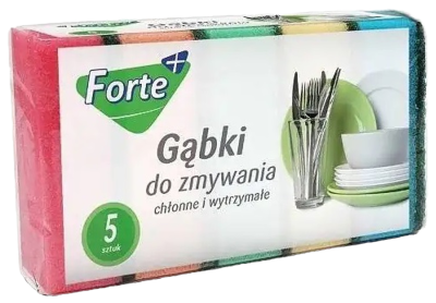 Forte+ gąbki do zmywania 5 sztuk