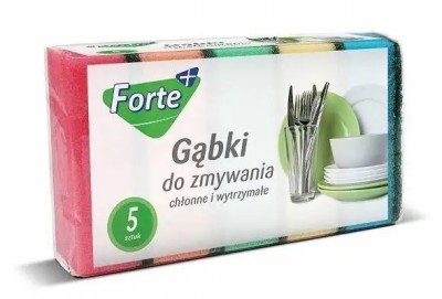 Forte+ gąbki do zmywania 5 sztuk
