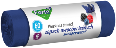 Forte+ Owoce leśne zapachowe worki na śmieci 60l / 10 sztuk