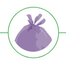 Forte+ Lawenda zapachowe worki na śmieci zawiązywane 60l / 10 sztuk