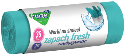 Forte+ Fresh zapachowe worki na śmieci zawiązywane 35l / 20 sztuk