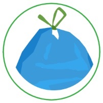 Forte+ worki na śmieci z taśmą LDPE czarne 60l / 10 sztuk