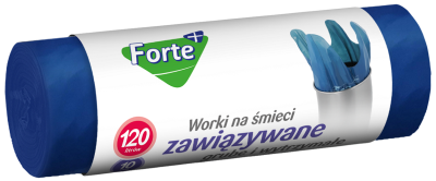 Forte+ worki na śmieci LDPE zawiązywane 120l / 10 sztuk