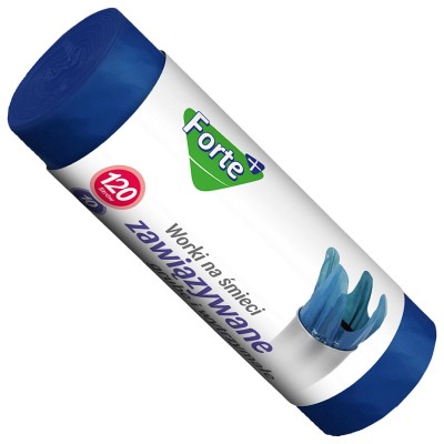 Forte+ worki na śmieci LDPE zawiązywane 120l / 10 sztuk