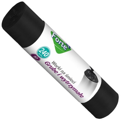 Forte+ Optima worki na śmieci LDPE czarne 240l / 10 sztuk