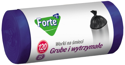 Forte+ Optima worki na śmieci LDPE niebieskie 120l / 25 sztuk