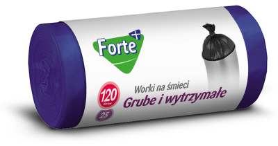 Forte+ Optima worki na śmieci LDPE niebieskie 120l / 25 sztuk