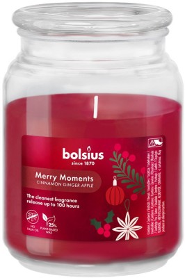 Bolsius Merry Moments zapachowa świeca świąteczna w szkle 135/100