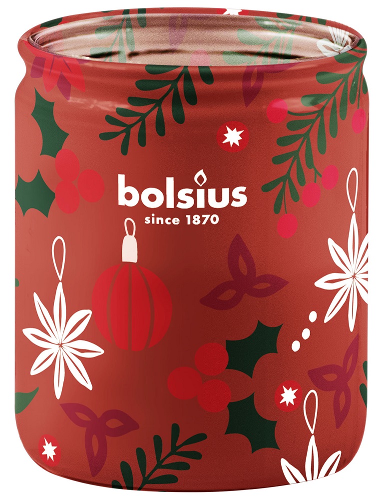 Bolsius Marry Moments świąteczna świeca zapachowa w szkle 82/68 - Cynamon Imbir Jabłko