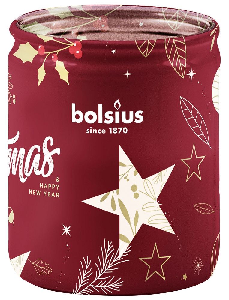 Bolsius True Glow świąteczna świeca zapachowa w szkle 82/68 - Żurawina