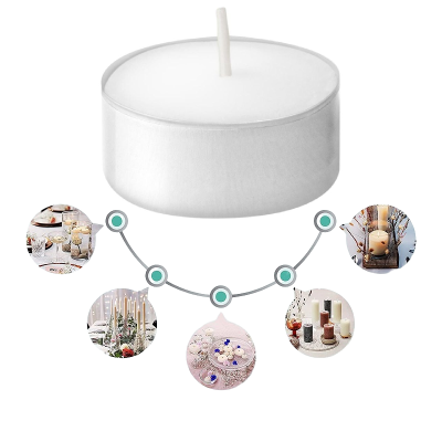 Bolsius podgrzewacze bezzapachowe białe 6 godzinne worek foliowy 100 sztuk